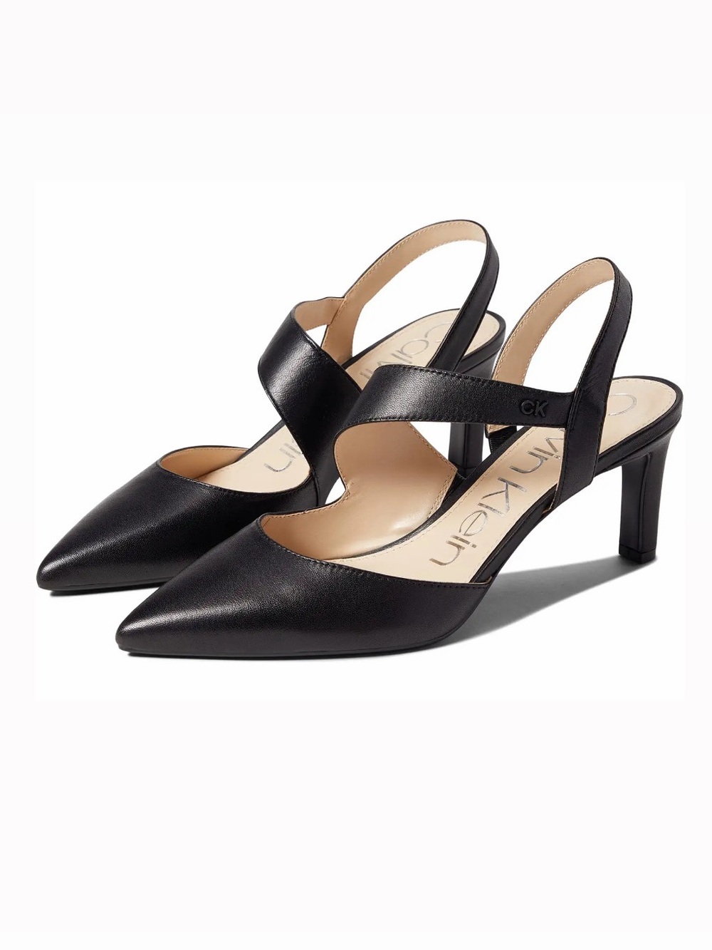 Calvin Klein Larin pointed-toe sling back pumps
